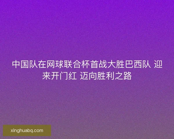 中国队在网球联合杯首战大胜巴西队 迎来开门红 迈向胜利之路