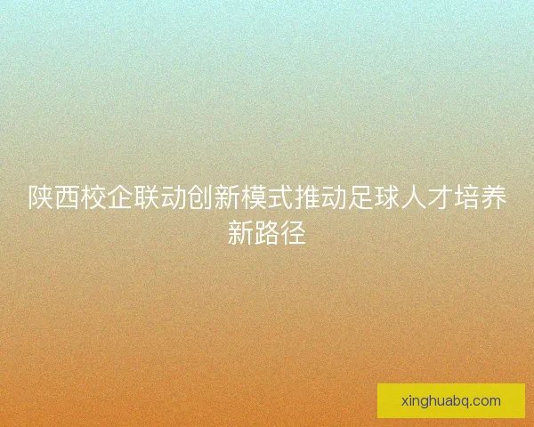 陕西校企联动创新模式推动足球人才培养新路径